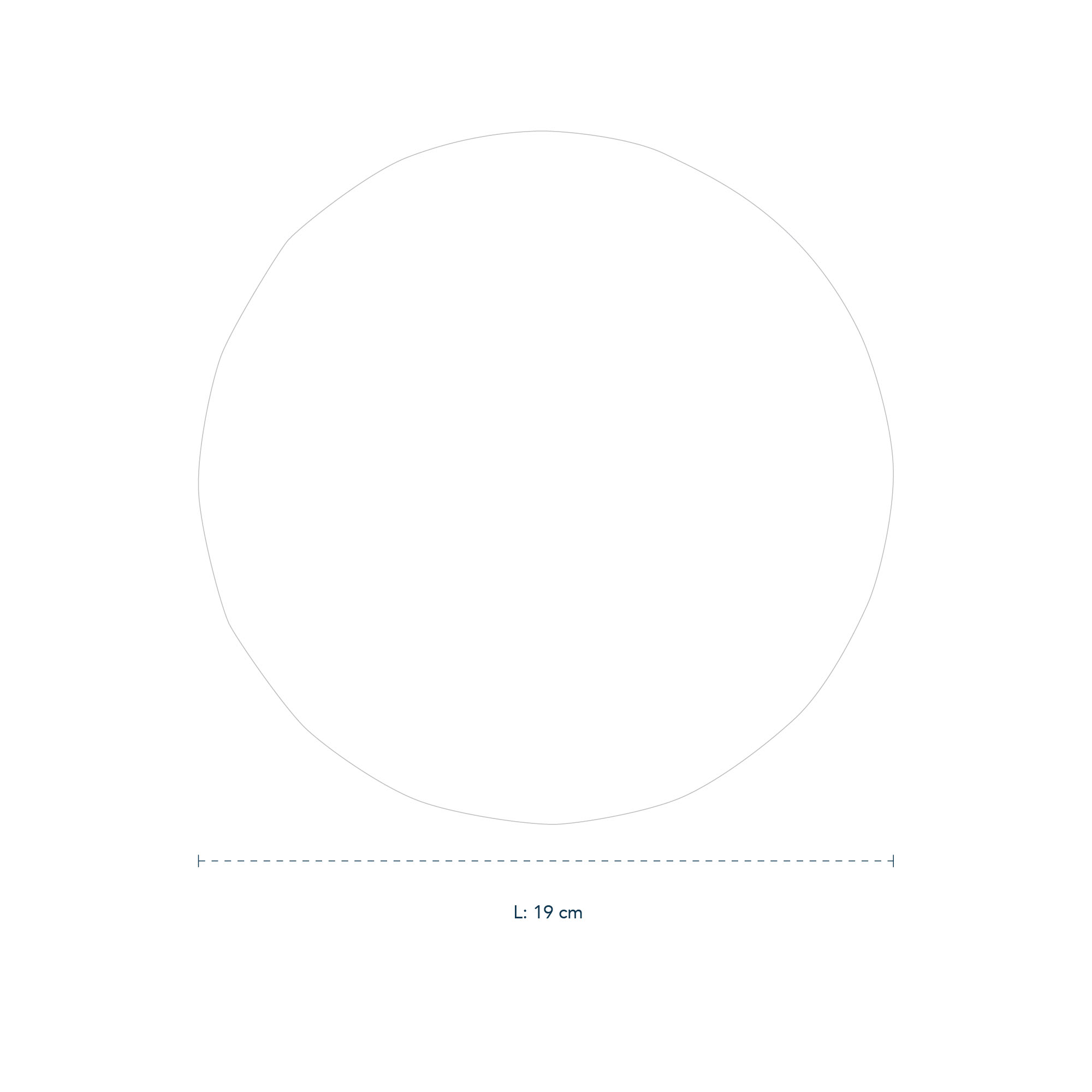 Line Drawing of Star Fluted Plate 19cm